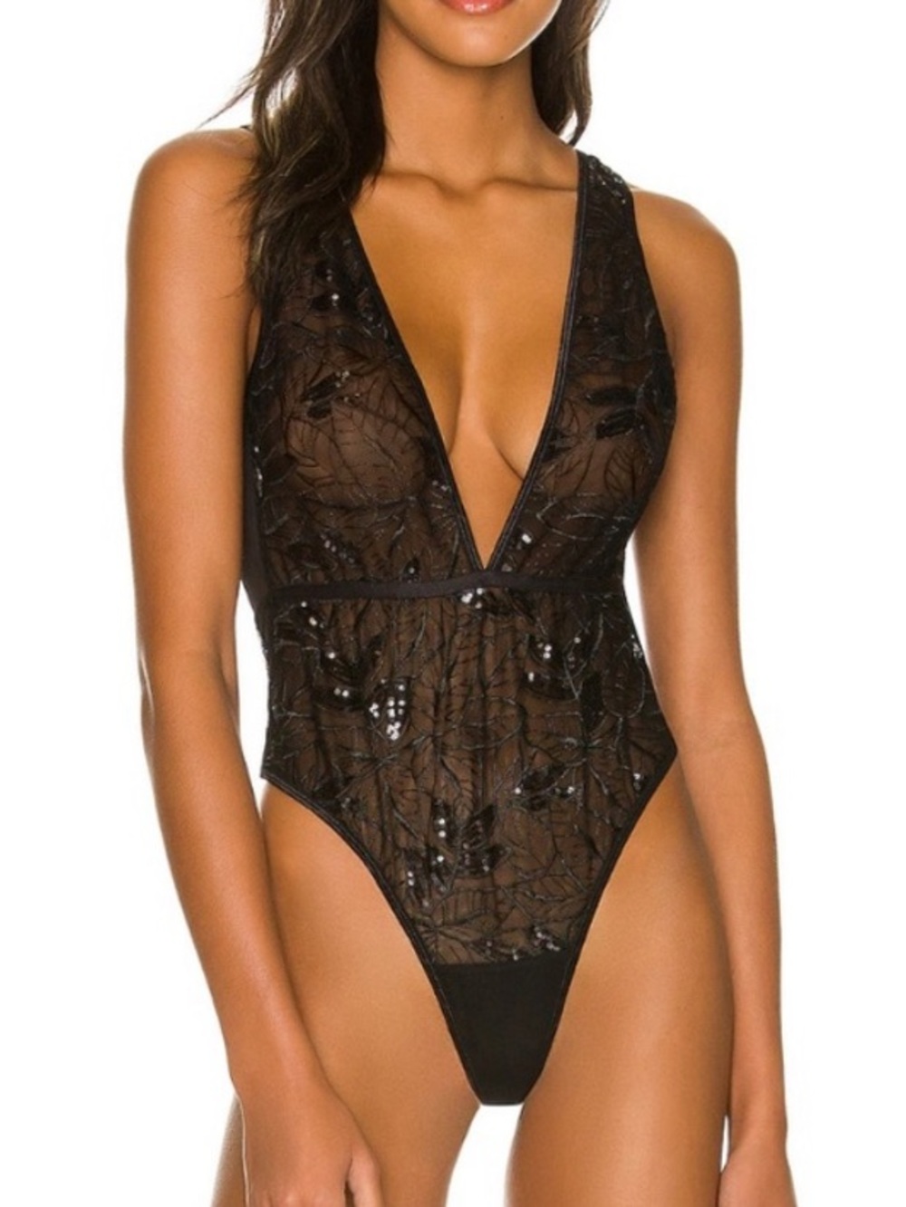 BLUEBELLA Black Lace Bodysuit Size Medium